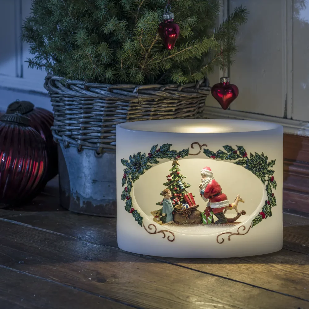 Ljus Med Motiv Tomte Och Barn Led - Gnosjö Konstsmide 1892-100 Lampbutik I Centrala Göteborg - Lighty