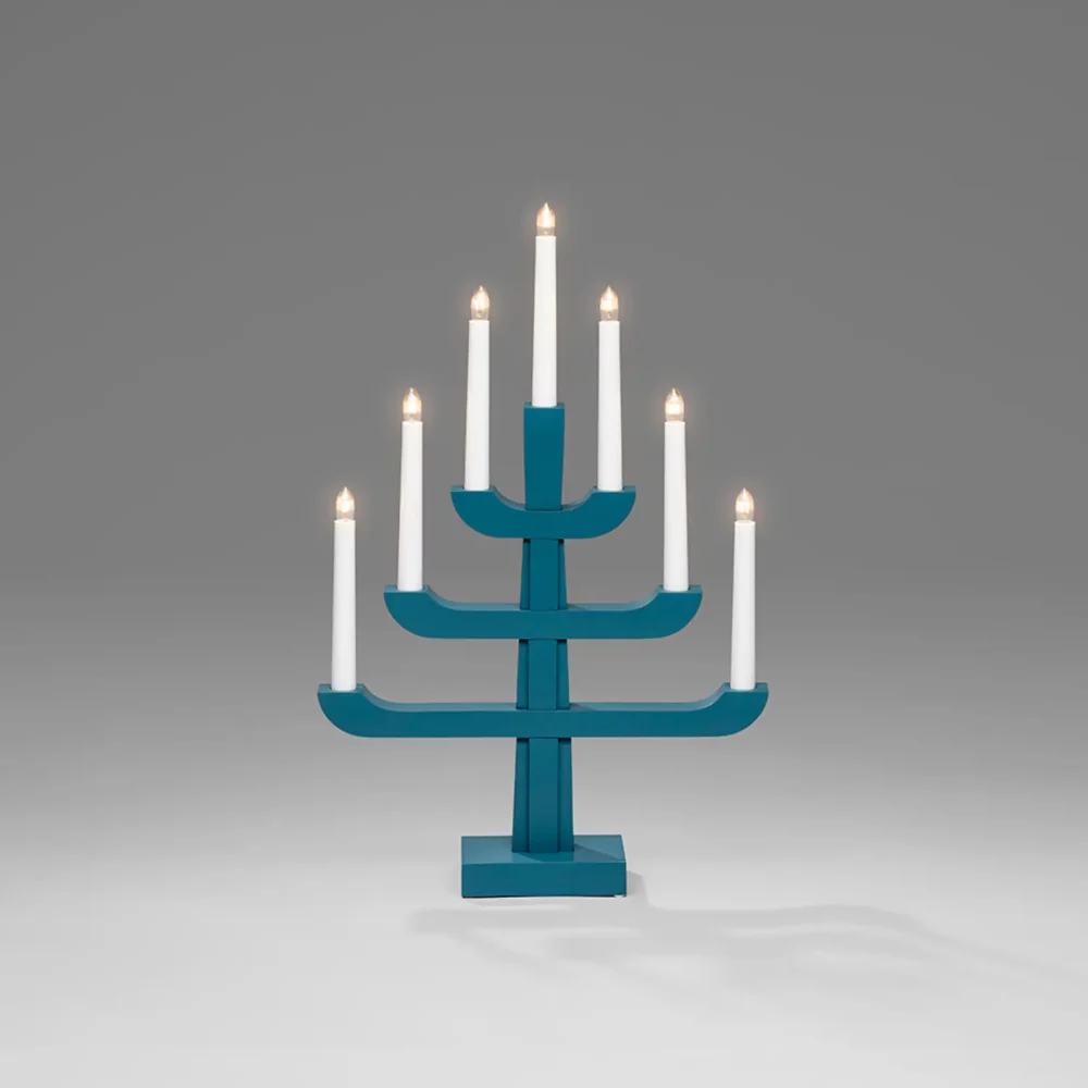 Adventsljusstake Blå 7L - Gnosjö Konstsmide 3586-490 Lampbutik I Centrala Göteborg - Lighty